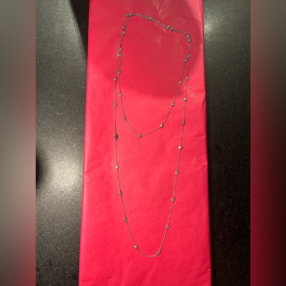 Cubic Z necklace (not sure exact material of chain but no visible tarnishing) - Picture 2 of 6